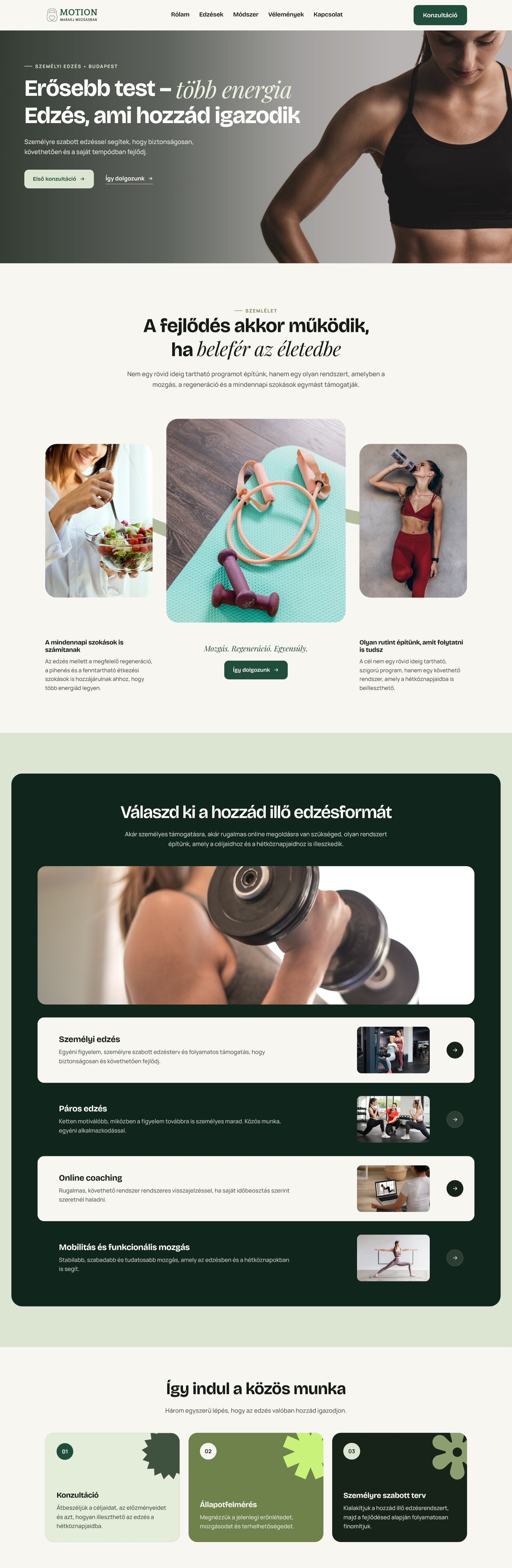 Teljes oldalas webdesign minta